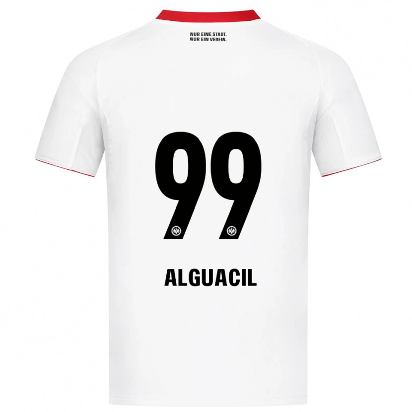 Danxen Hombre Camiseta Ainhoa Alguacil #99 Blanco Rojo 2ª Equipación 2025/26 La Camisa México