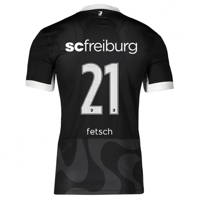 Danxen Hombre Camiseta Mathias Fetsch #21 Negro Blanco 2ª Equipación 2025/26 La Camisa México