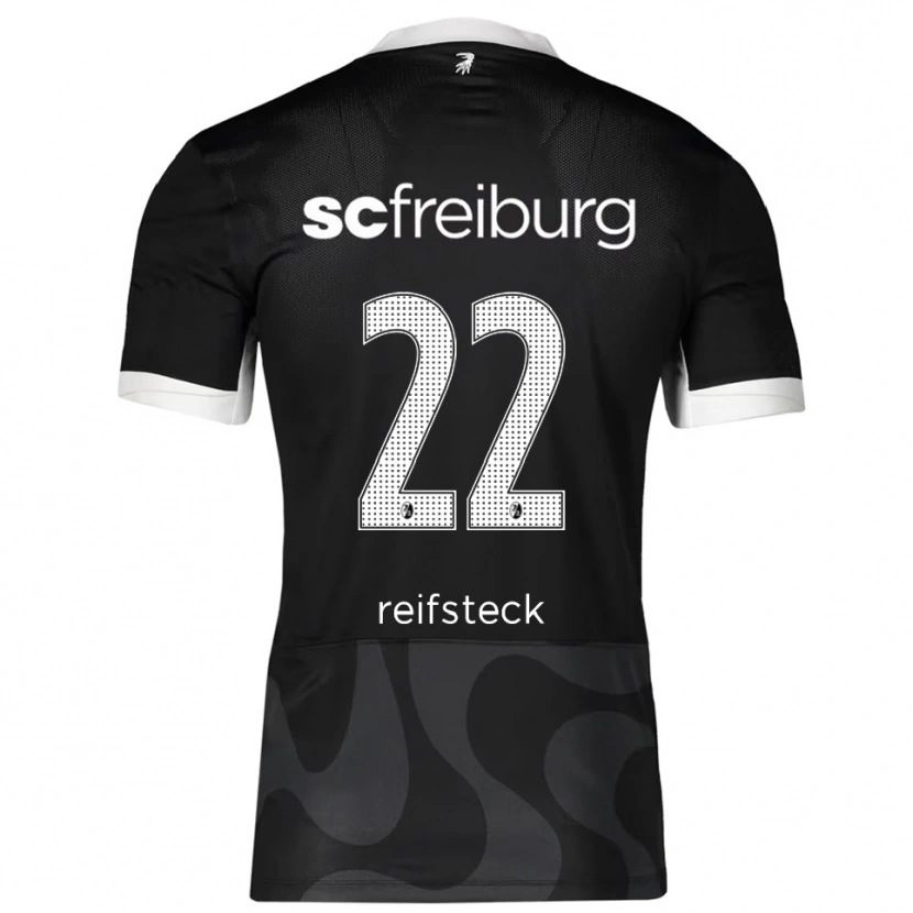 Danxen Hombre Camiseta Mika Reifsteck #22 Negro Blanco 2ª Equipación 2025/26 La Camisa México