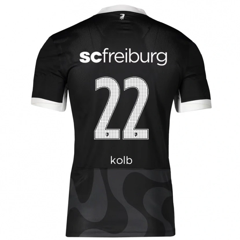 Danxen Hombre Camiseta Lisa Kolb #22 Negro Blanco 2ª Equipación 2025/26 La Camisa México