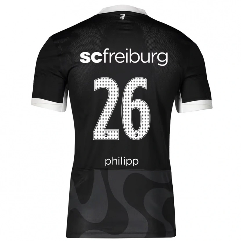 Danxen Hombre Camiseta Maximilian Philipp #26 Negro Blanco 2ª Equipación 2025/26 La Camisa México