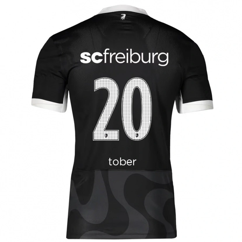 Danxen Hombre Camiseta Louis Tober #20 Negro Blanco 2ª Equipación 2025/26 La Camisa México