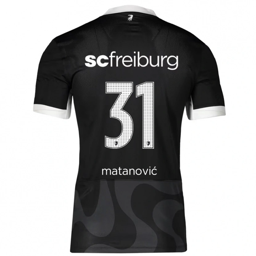 Danxen Hombre Camiseta Igor Matanovic #31 Negro Blanco 2ª Equipación 2025/26 La Camisa México