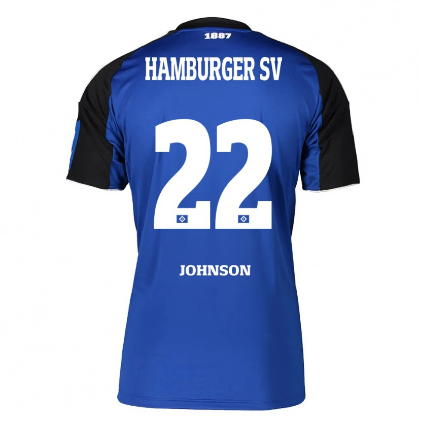 Danxen Hombre Camiseta Emmanuel Johnson #22 Azul Negro 2ª Equipación 2025/26 La Camisa México