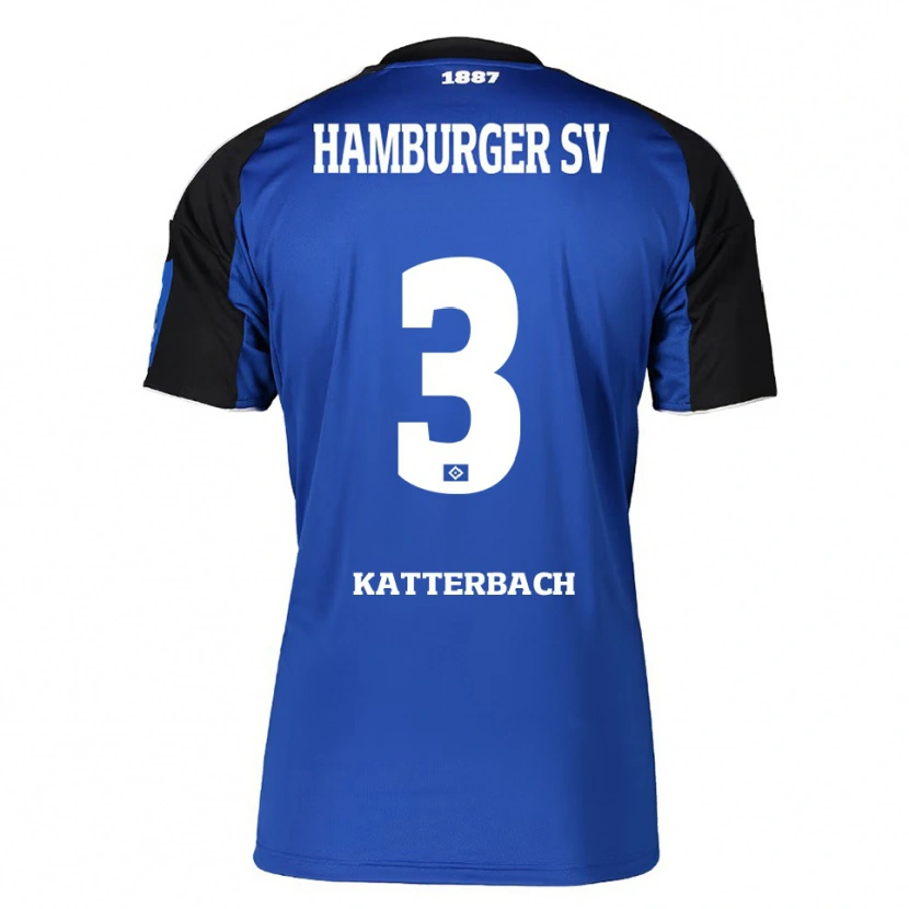 Danxen Hombre Camiseta Noah Katterbach #3 Azul Negro 2ª Equipación 2025/26 La Camisa México