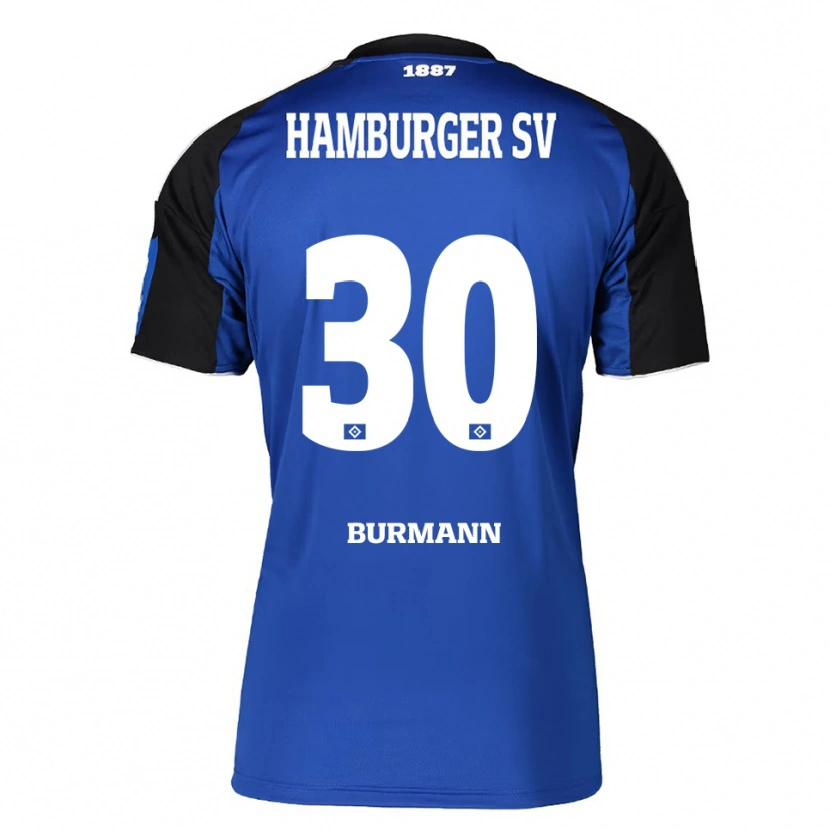 Danxen Hombre Camiseta Tarah Burmann #30 Azul Negro 2ª Equipación 2025/26 La Camisa México