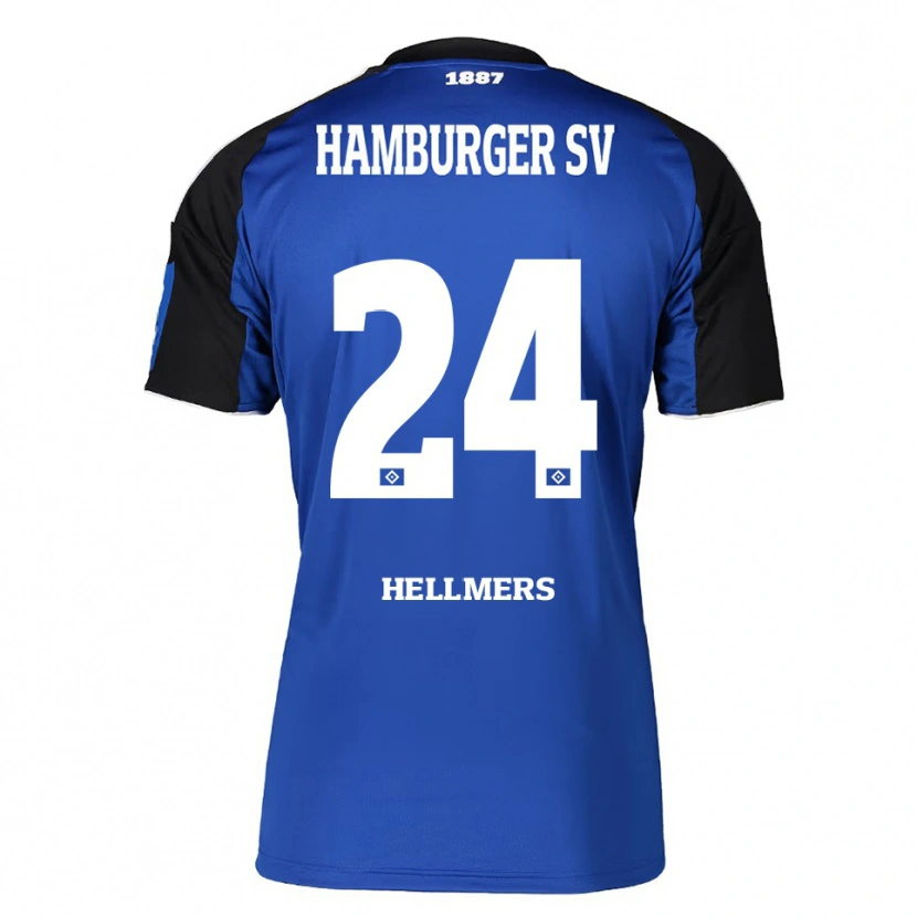 Danxen Hombre Camiseta Maximilian Hellmers #24 Azul Negro 2ª Equipación 2025/26 La Camisa México