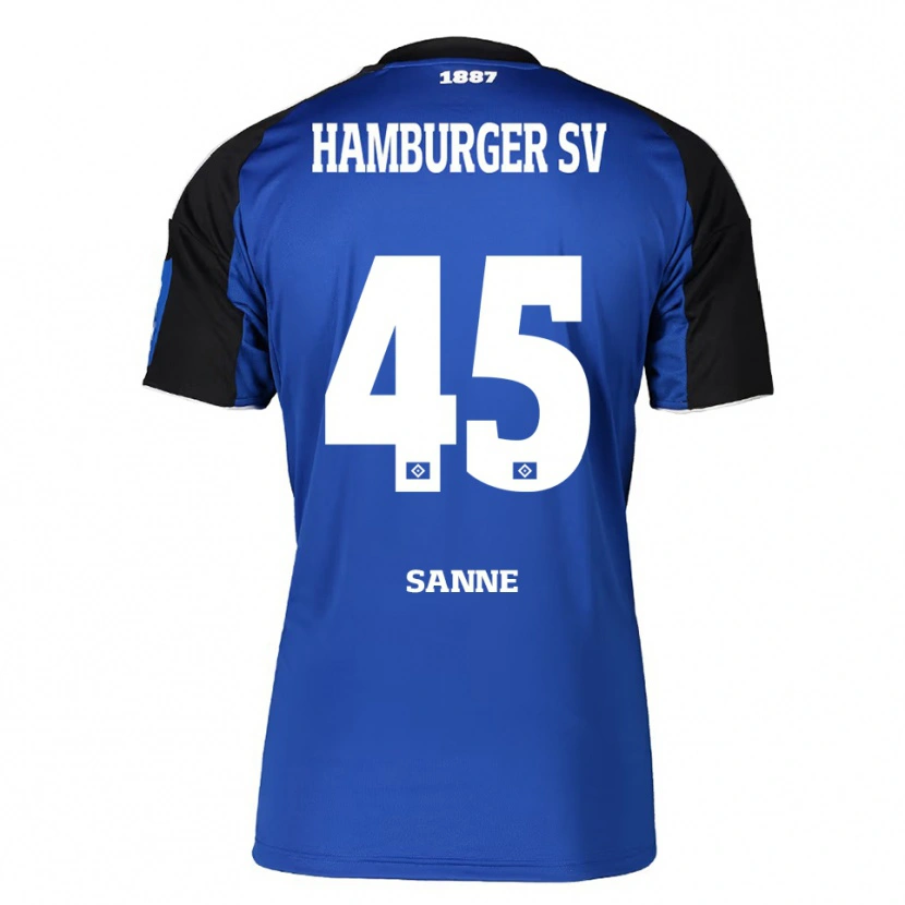 Danxen Hombre Camiseta Tom Sanne #45 Azul Negro 2ª Equipación 2025/26 La Camisa México