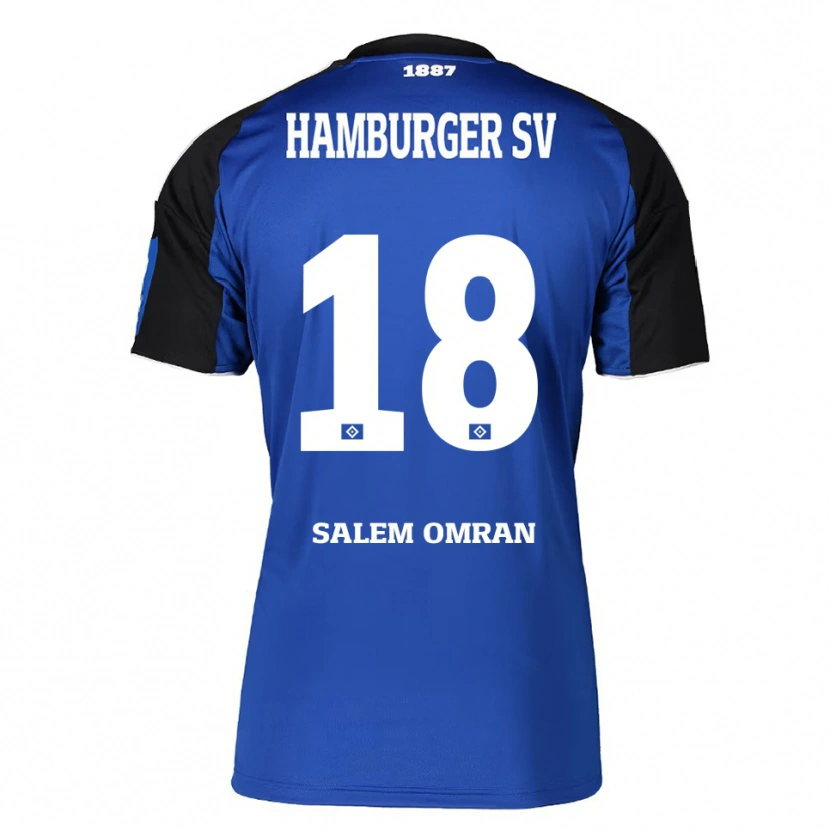 Danxen Hombre Camiseta Amir Salem Omran #18 Azul Negro 2ª Equipación 2025/26 La Camisa México