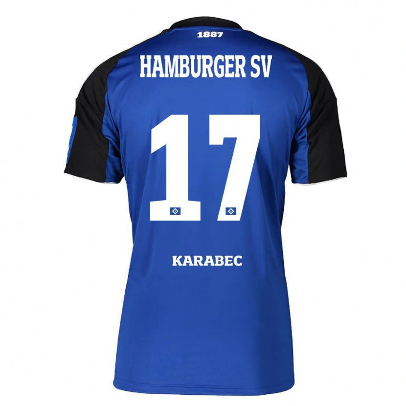 Danxen Hombre Camiseta Adam Karabec #17 Azul Negro 2ª Equipación 2025/26 La Camisa México