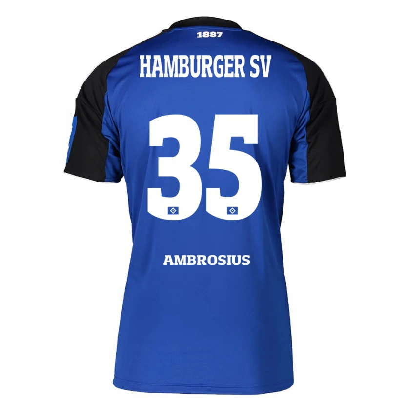Danxen Hombre Camiseta Stephan Ambrosius #35 Azul Negro 2ª Equipación 2025/26 La Camisa México