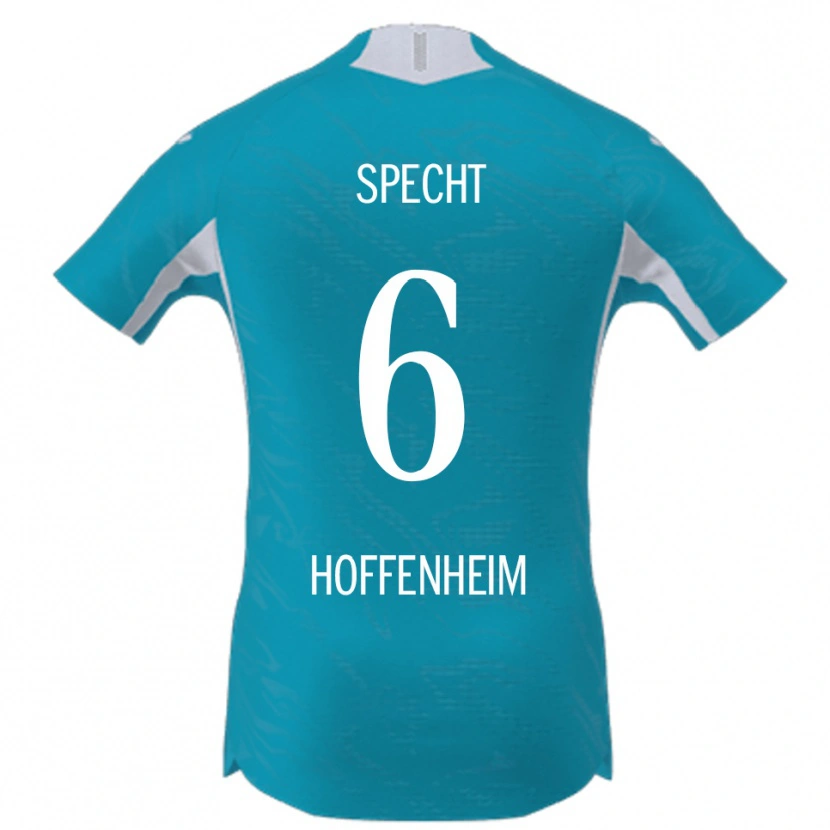 Danxen Hombre Camiseta Michaela Specht #6 Azul Cielo 2ª Equipación 2025/26 La Camisa México