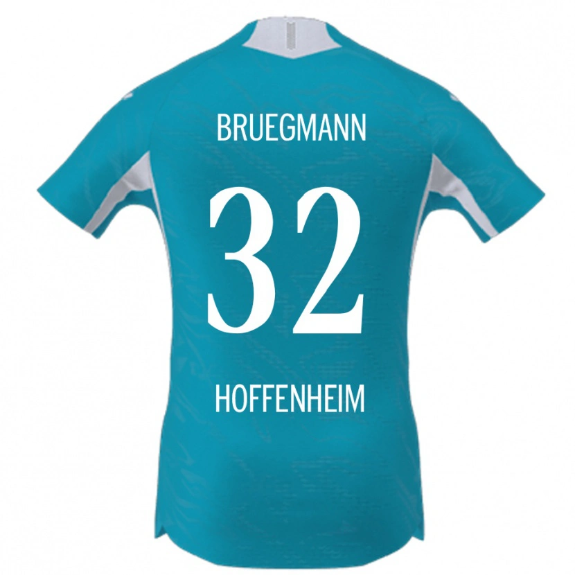 Danxen Hombre Camiseta Lukas Bruegmann #32 Azul Cielo 2ª Equipación 2025/26 La Camisa México