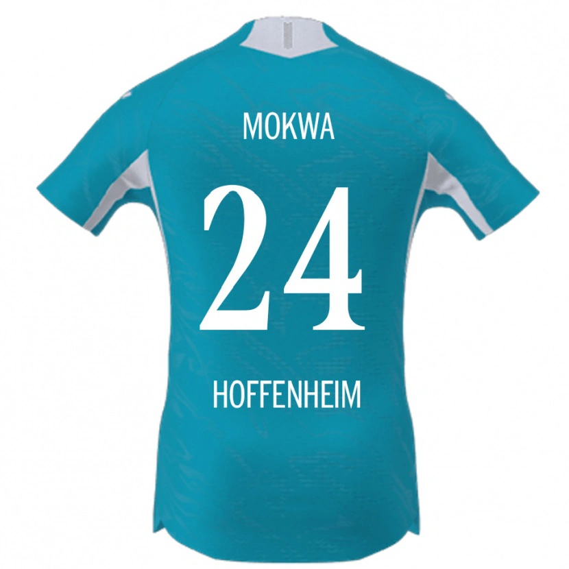 Danxen Hombre Camiseta David Mokwa #24 Azul Cielo 2ª Equipación 2025/26 La Camisa México