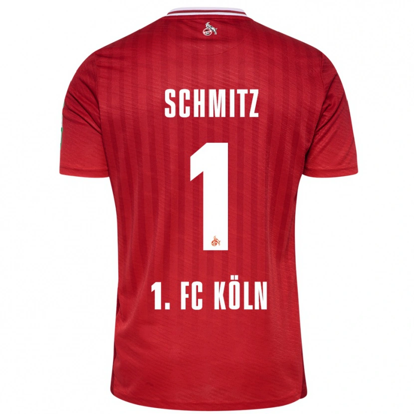 Danxen Hombre Camiseta Lisa Schmitz #1 Rojo Blanco 2ª Equipación 2025/26 La Camisa México