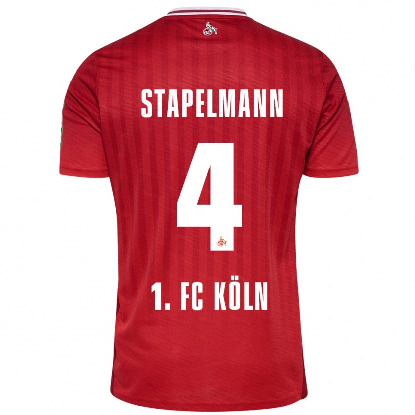 Danxen Hombre Camiseta Luis Stapelmann #4 Rojo Blanco 2ª Equipación 2025/26 La Camisa México