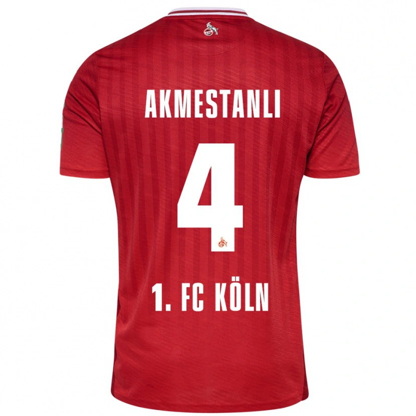 Danxen Hombre Camiseta Teoman Akmestanli #4 Rojo Blanco 2ª Equipación 2025/26 La Camisa México
