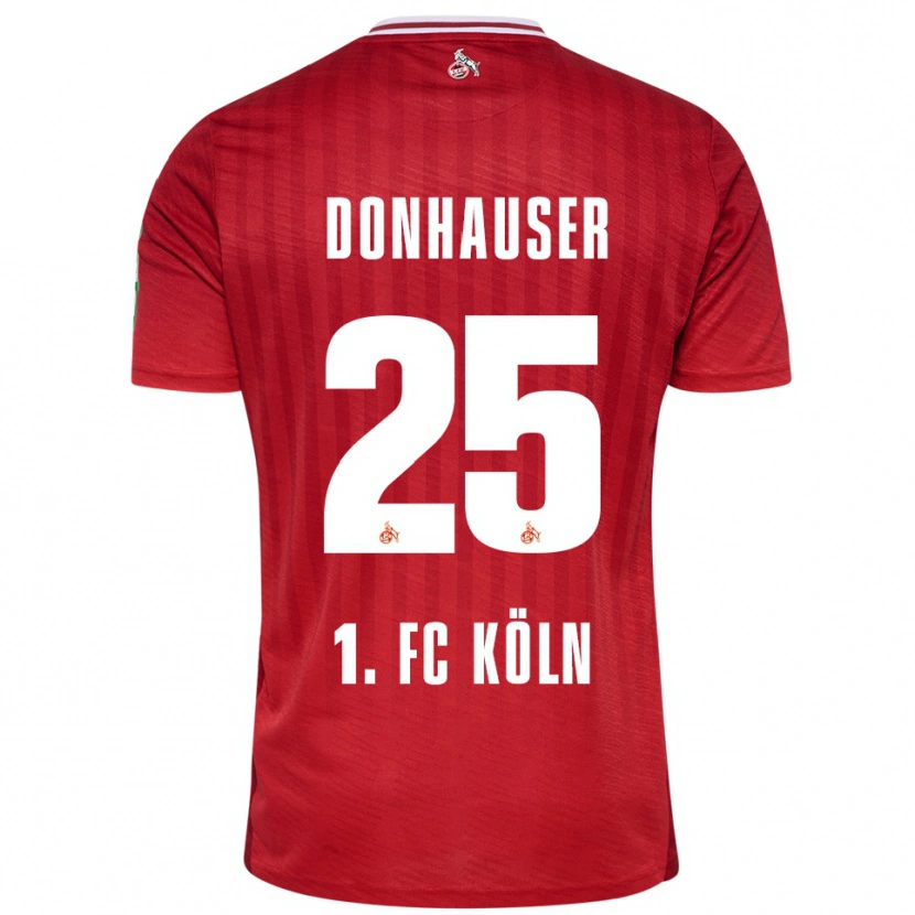 Danxen Hombre Camiseta Laura Donhauser #25 Rojo Blanco 2ª Equipación 2025/26 La Camisa México