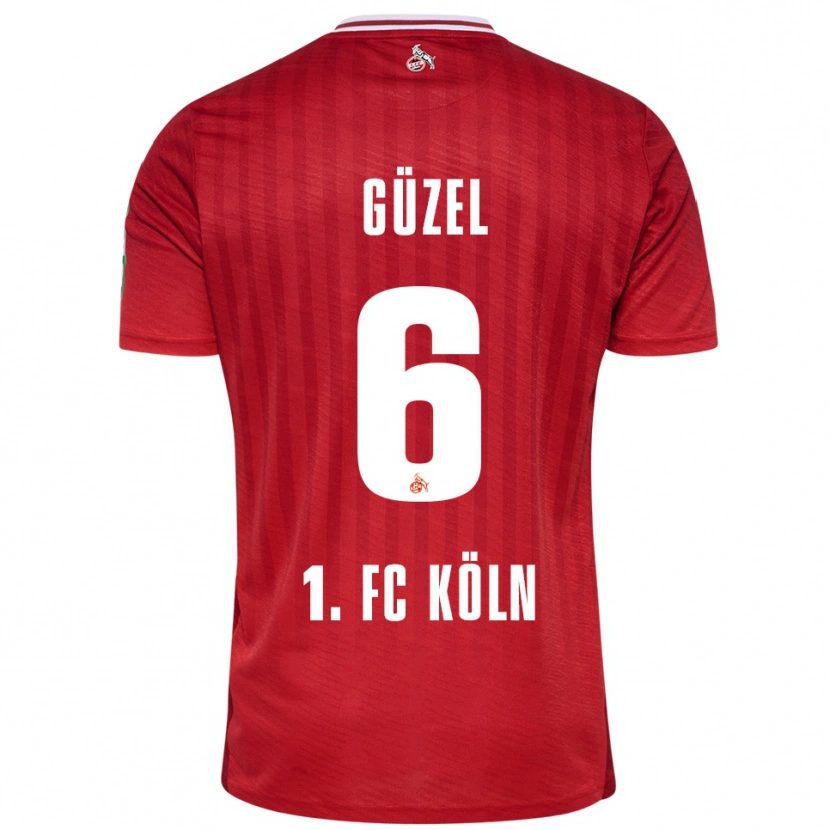 Danxen Hombre Camiseta Arian Güzel #6 Rojo Blanco 2ª Equipación 2025/26 La Camisa México
