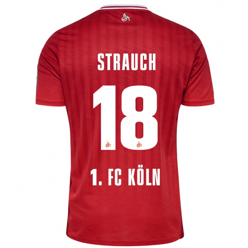 Danxen Hombre Camiseta Georg Strauch #18 Rojo Blanco 2ª Equipación 2025/26 La Camisa México