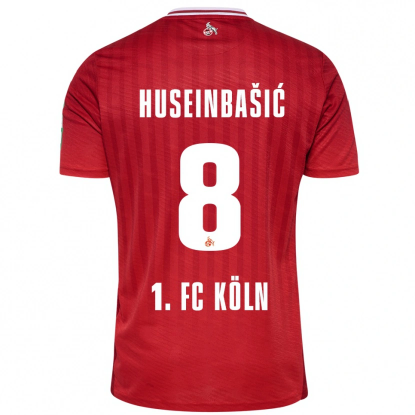 Danxen Hombre Camiseta Denis Huseinbasic #8 Rojo Blanco 2ª Equipación 2025/26 La Camisa México