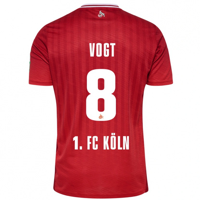 Danxen Hombre Camiseta Laura Vogt #8 Rojo Blanco 2ª Equipación 2025/26 La Camisa México
