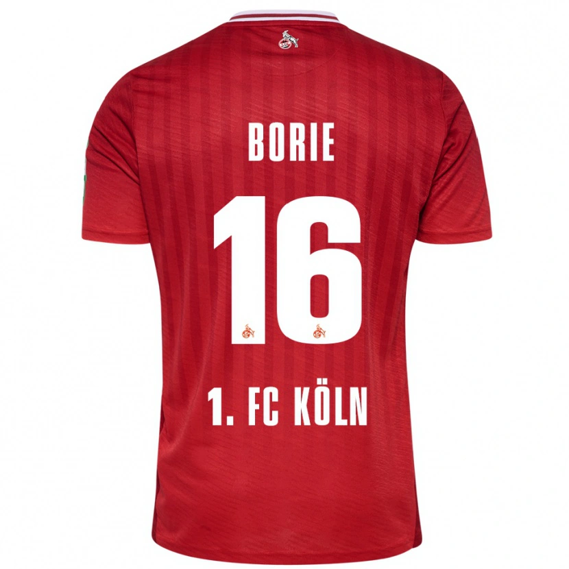 Danxen Hombre Camiseta Etienne Borie #16 Rojo Blanco 2ª Equipación 2025/26 La Camisa México