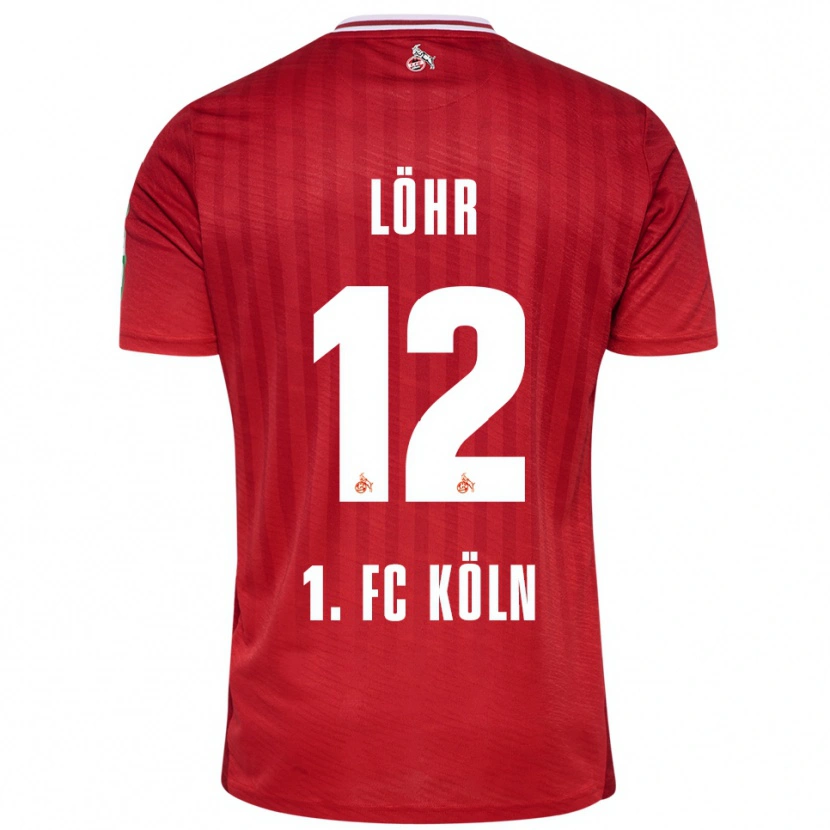 Danxen Hombre Camiseta Max Löhr #12 Rojo Blanco 2ª Equipación 2025/26 La Camisa México