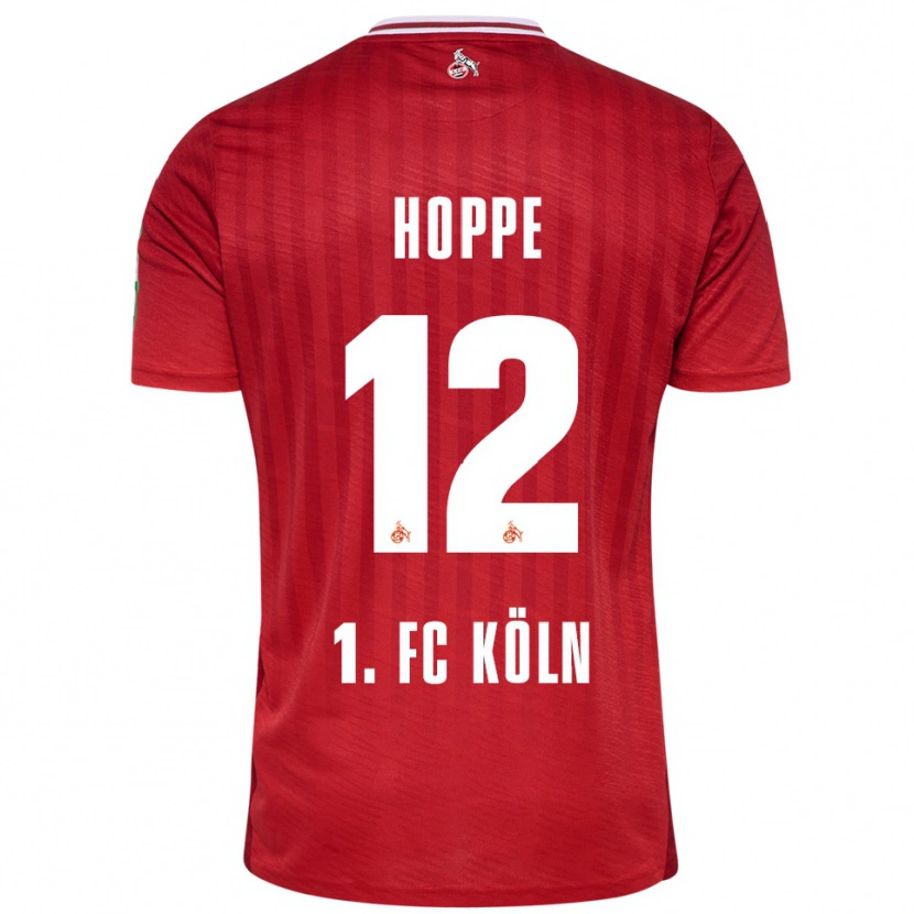Danxen Hombre Camiseta Paula Hoppe #12 Rojo Blanco 2ª Equipación 2025/26 La Camisa México