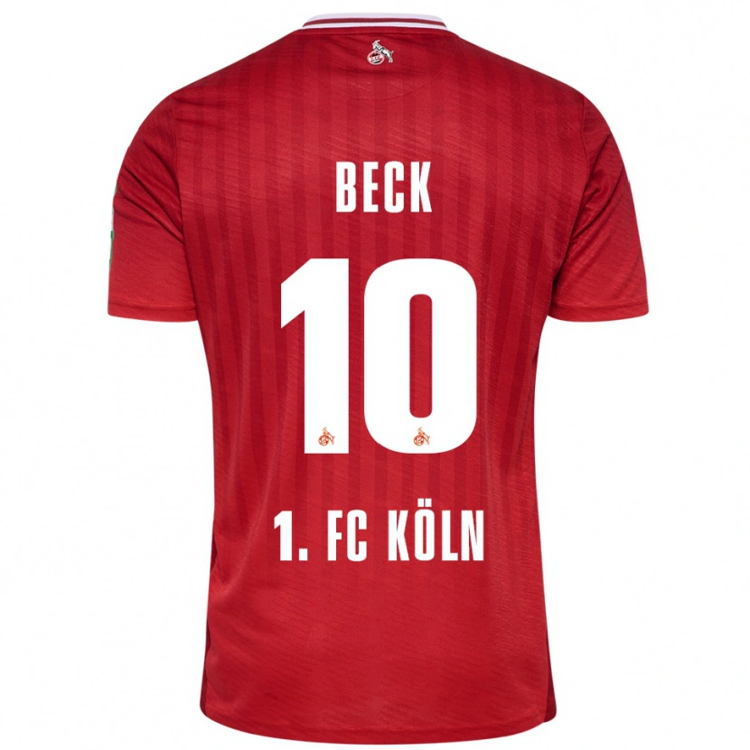 Danxen Hombre Camiseta Sharon Beck #10 Rojo Blanco 2ª Equipación 2025/26 La Camisa México