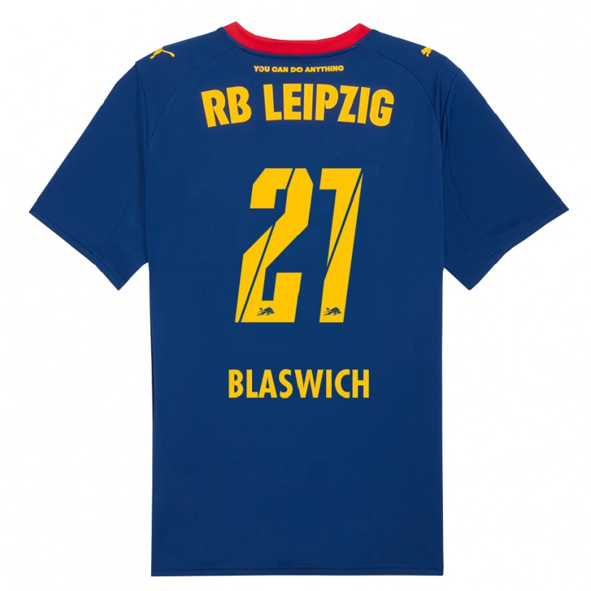 Danxen Hombre Camiseta Janis Blaswich #21 Marino Rojo 2ª Equipación 2025/26 La Camisa México