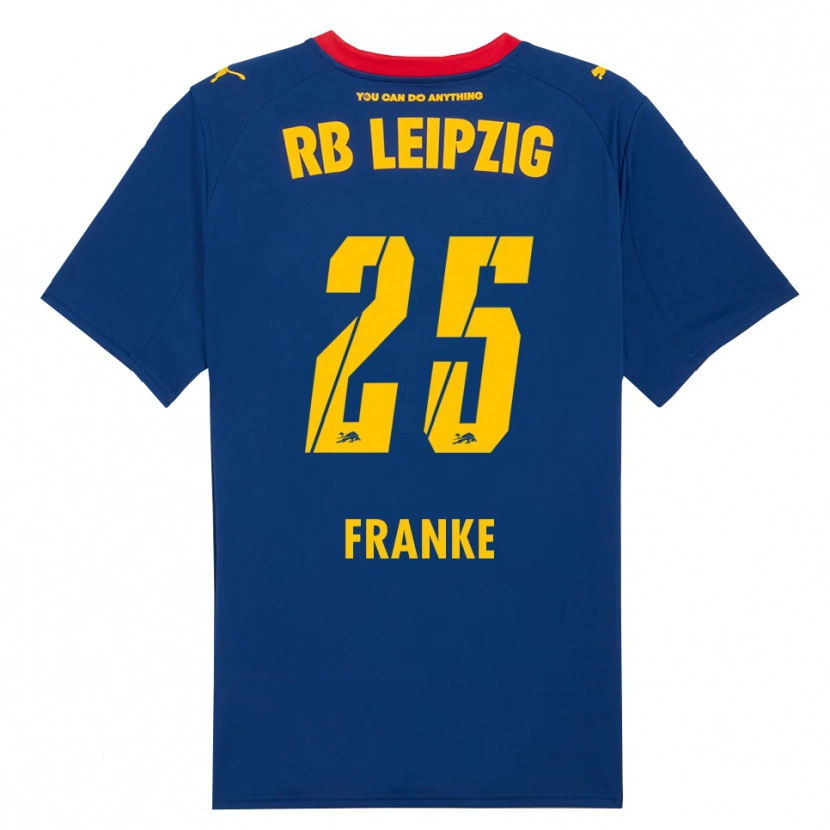 Danxen Hombre Camiseta Lenny Franke #25 Marino Rojo 2ª Equipación 2025/26 La Camisa México