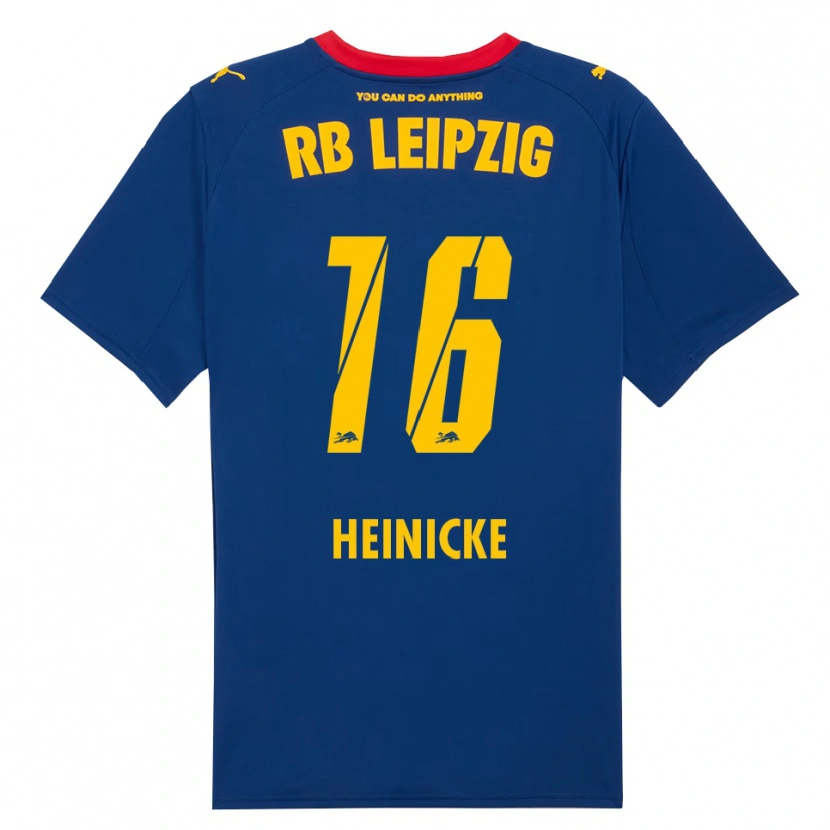 Danxen Hombre Camiseta Niklas Heinicke #16 Marino Rojo 2ª Equipación 2025/26 La Camisa México