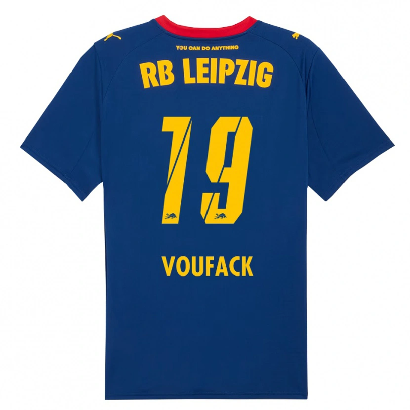 Danxen Hombre Camiseta Lionel Voufack #19 Marino Rojo 2ª Equipación 2025/26 La Camisa México