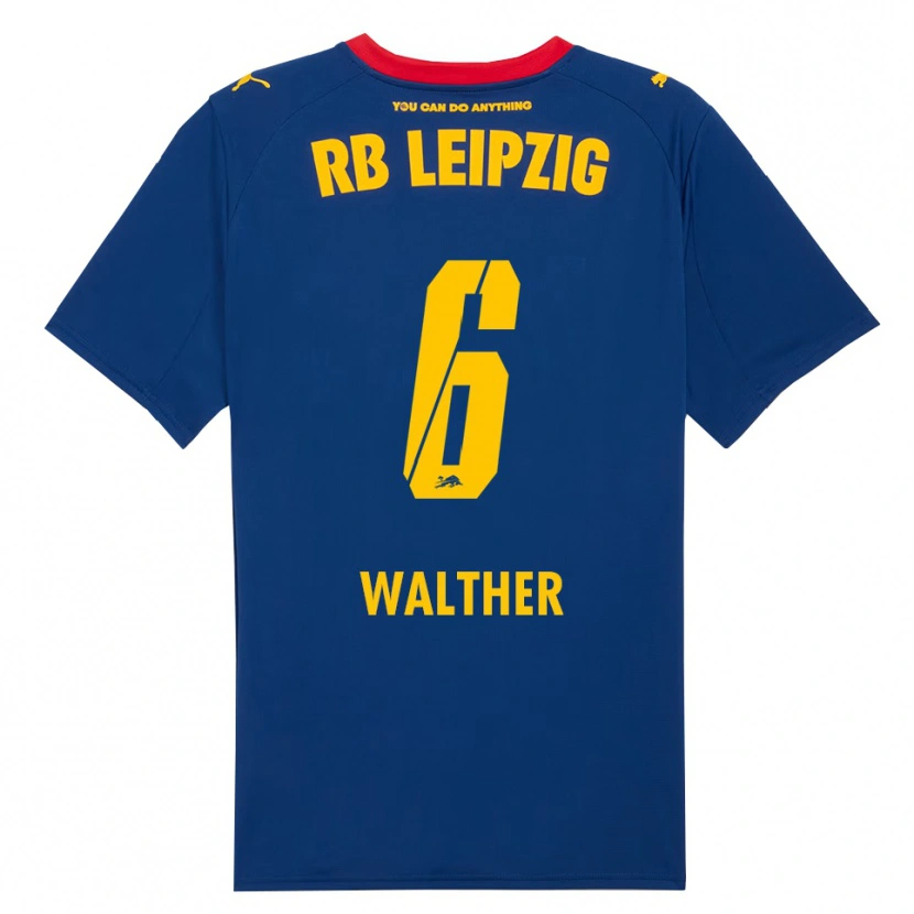 Danxen Hombre Camiseta Mika Walther #6 Marino Rojo 2ª Equipación 2025/26 La Camisa México