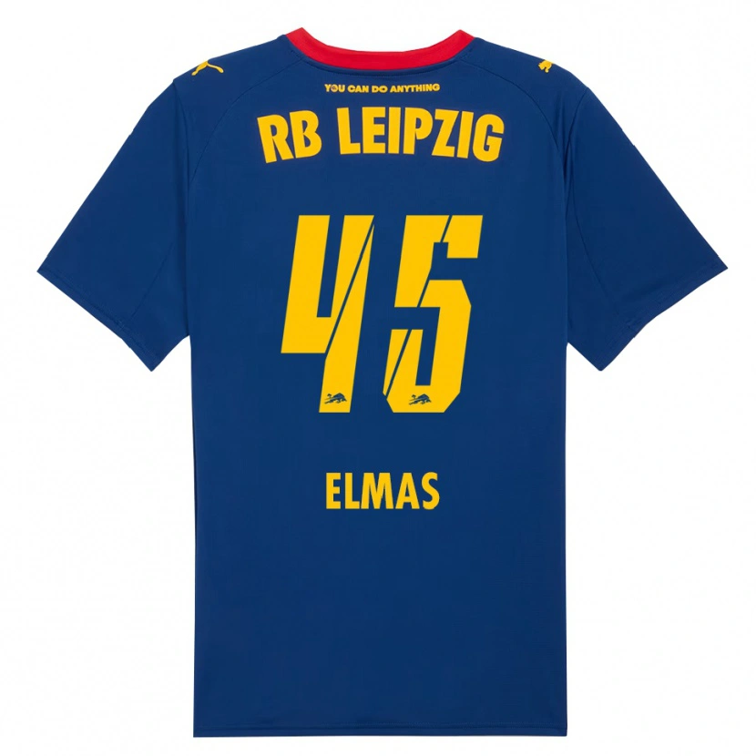 Danxen Hombre Camiseta Eljif Elmas #45 Marino Rojo 2ª Equipación 2025/26 La Camisa México