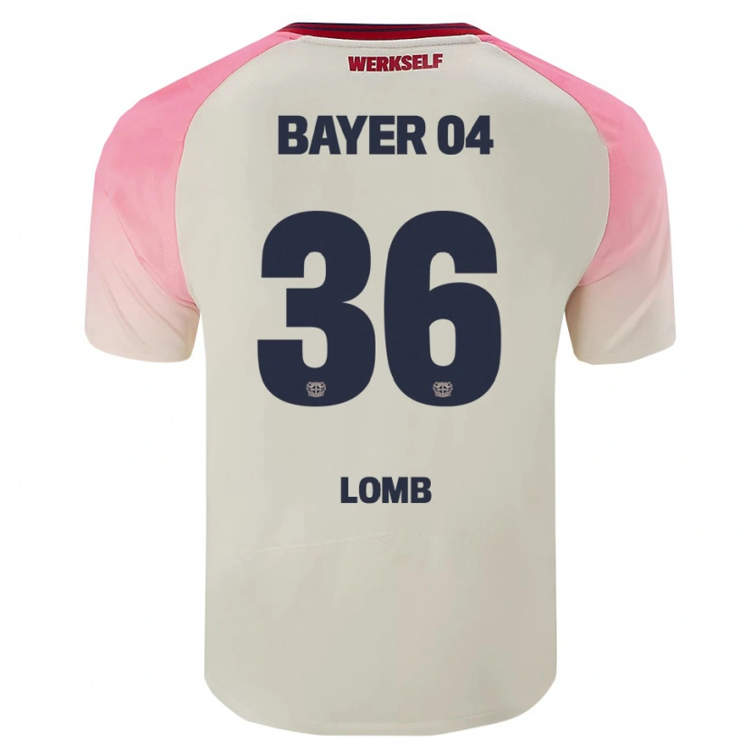 Danxen Hombre Camiseta Niklas Lomb #36 Rosa Blanquecino 2ª Equipación 2025/26 La Camisa México