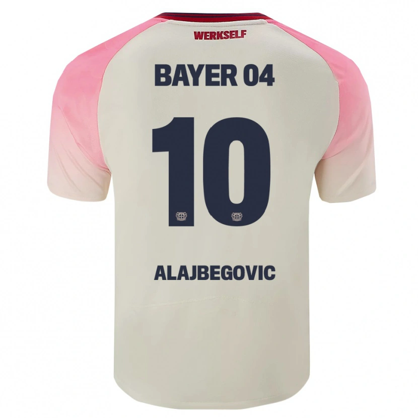 Danxen Hombre Camiseta Kerim Alajbegovic #10 Rosa Blanquecino 2ª Equipación 2025/26 La Camisa México