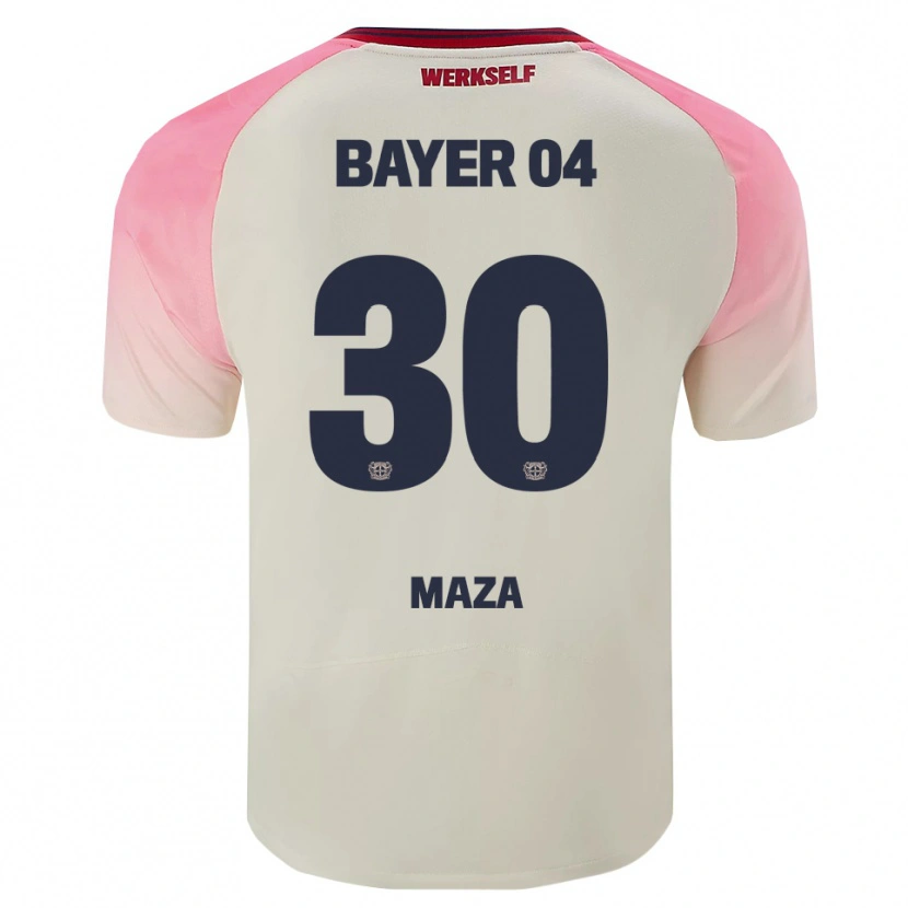 Danxen Hombre Camiseta Ibrahim Maza #30 Rosa Blanquecino 2ª Equipación 2025/26 La Camisa México