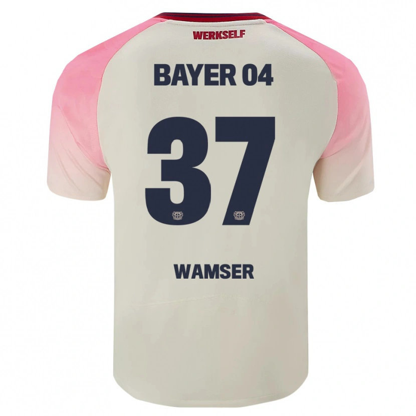 Danxen Hombre Camiseta Carlotta Wamser #37 Rosa Blanquecino 2ª Equipación 2025/26 La Camisa México