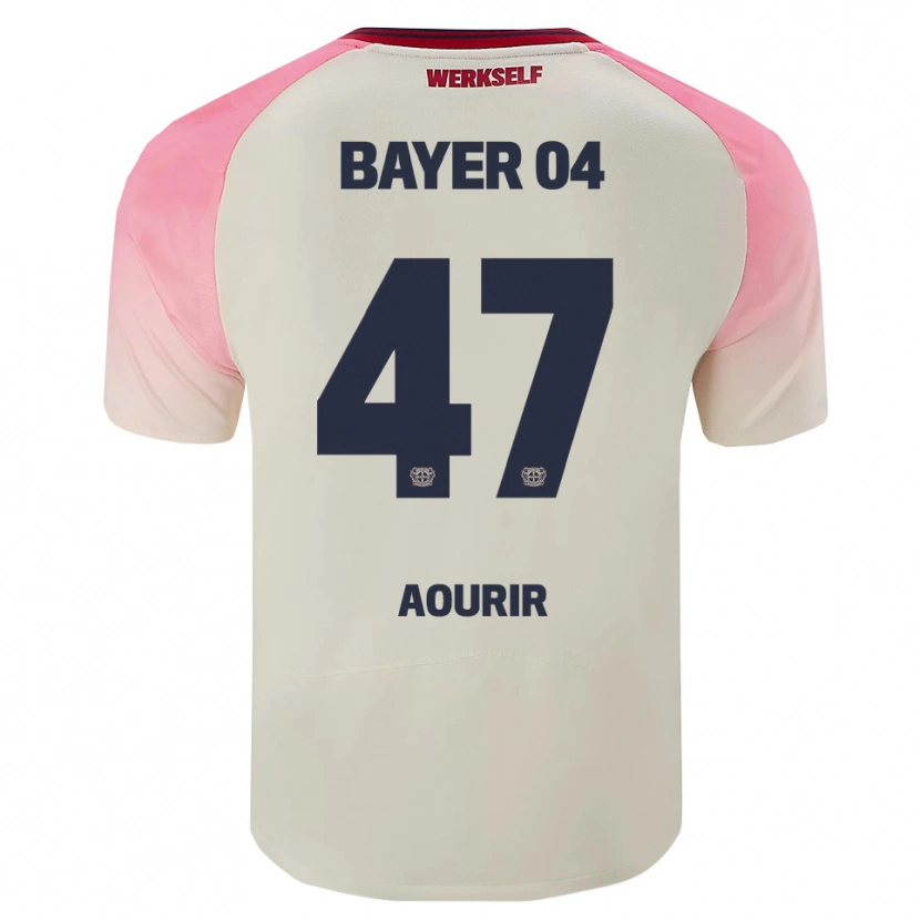 Danxen Hombre Camiseta Ayman Aourir #47 Rosa Blanquecino 2ª Equipación 2025/26 La Camisa México