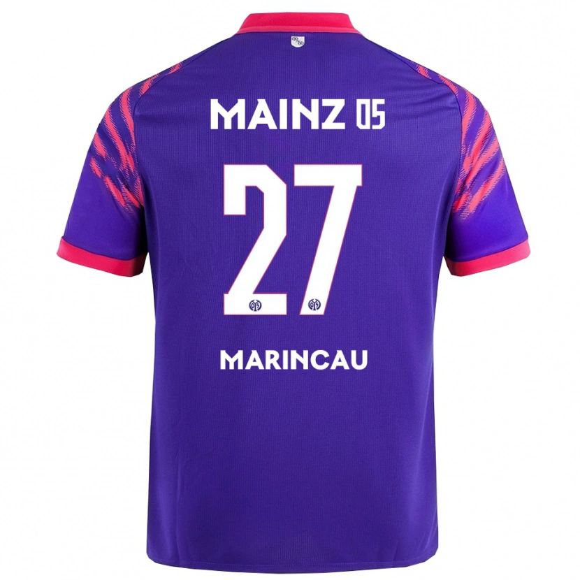 Danxen Hombre Camiseta Emanuel Marincău #27 Marino Rosa 2ª Equipación 2025/26 La Camisa México