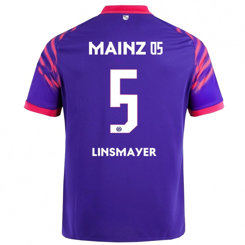 Danxen Hombre Camiseta Denis Linsmayer #5 Marino Rosa 2ª Equipación 2025/26 La Camisa México