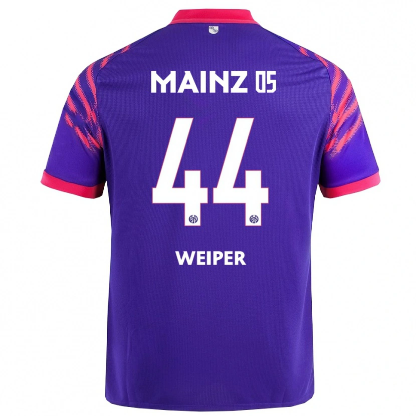 Danxen Hombre Camiseta Nelson Weiper #44 Marino Rosa 2ª Equipación 2025/26 La Camisa México