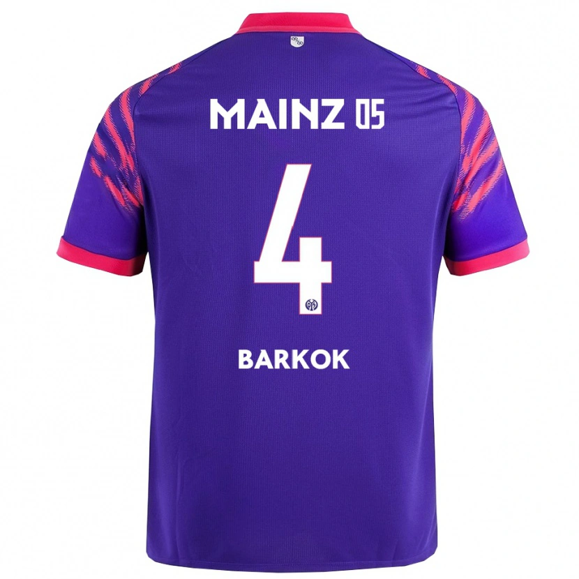 Danxen Hombre Camiseta Aymen Barkok #4 Marino Rosa 2ª Equipación 2025/26 La Camisa México