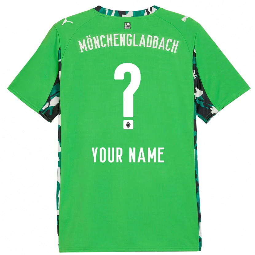 Danxen Hombre Camiseta Su Nombre #0 Verde Negro 2ª Equipación 2025/26 La Camisa México