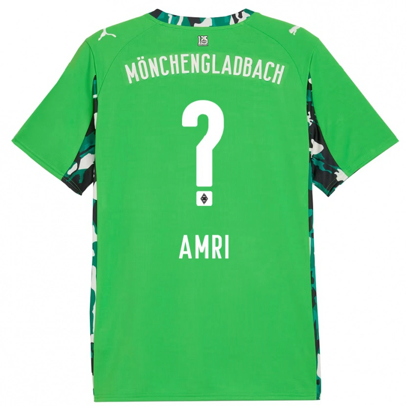 Danxen Hombre Camiseta Abdelrahman Amri #0 Verde Negro 2ª Equipación 2025/26 La Camisa México