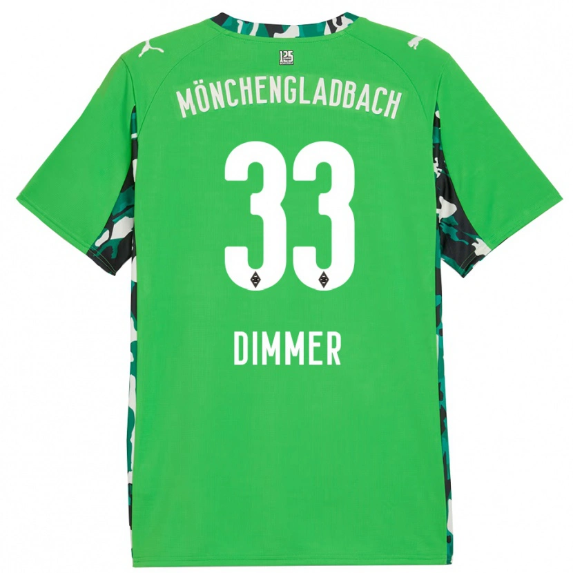 Danxen Hombre Camiseta Florian Dimmer #33 Verde Negro 2ª Equipación 2025/26 La Camisa México