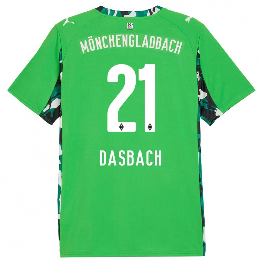 Danxen Hombre Camiseta Yannik Dasbach #21 Verde Negro 2ª Equipación 2025/26 La Camisa México