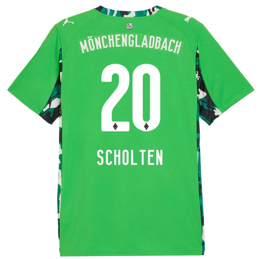 Danxen Hombre Camiseta Kiki Scholten #20 Verde Negro 2ª Equipación 2025/26 La Camisa México
